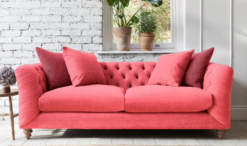 Modern coral fabric sofa