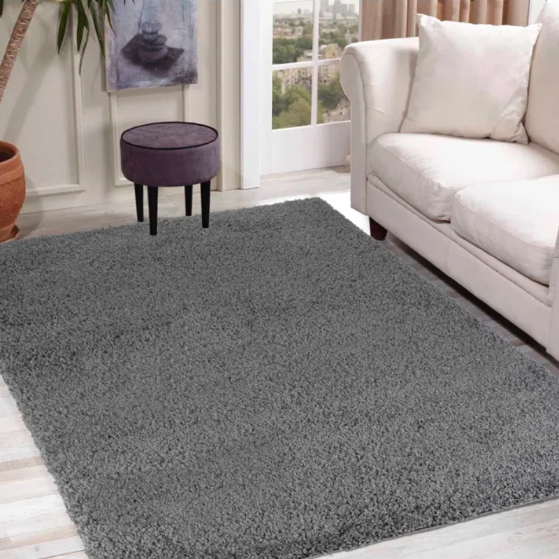 Dark Grey Shaggy Rugs Dubai