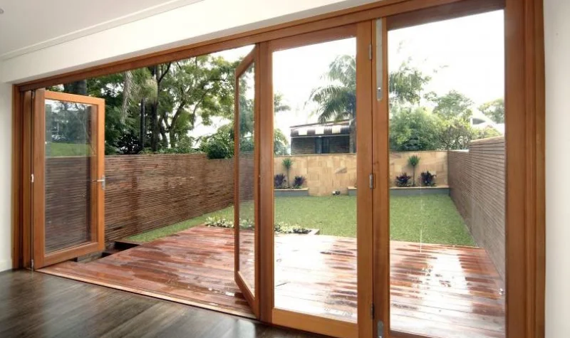 wooden folding doors