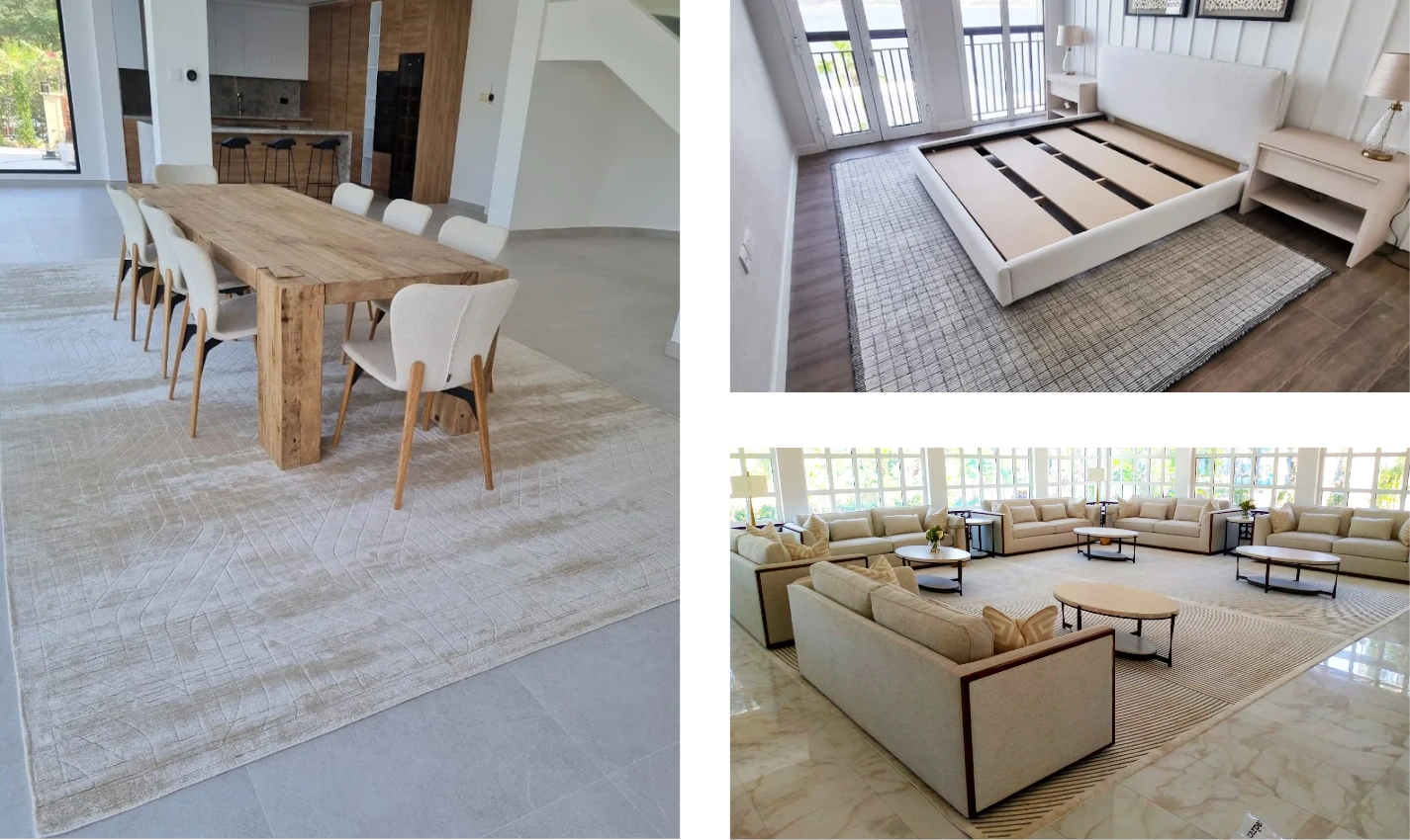 Designer rug texture closeup Dubai