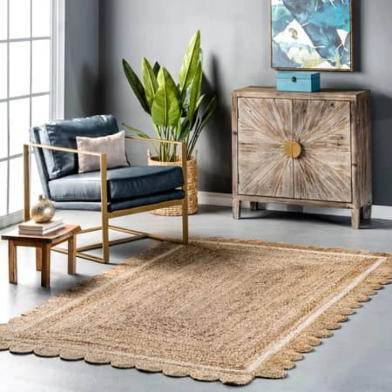 Natural jute rug Dubai living room