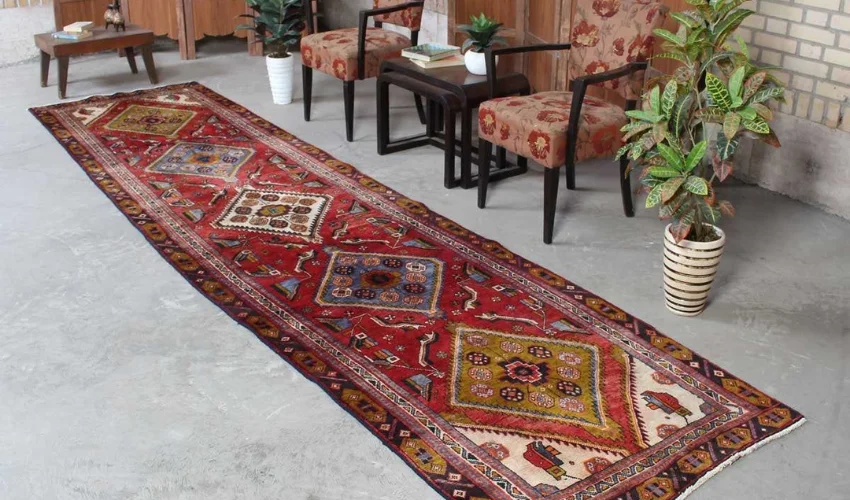 Red oriental Persian rug