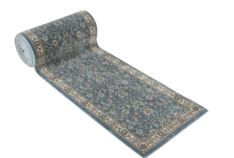 Blue floral runner roll