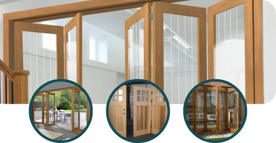 Premium wooden folding doors