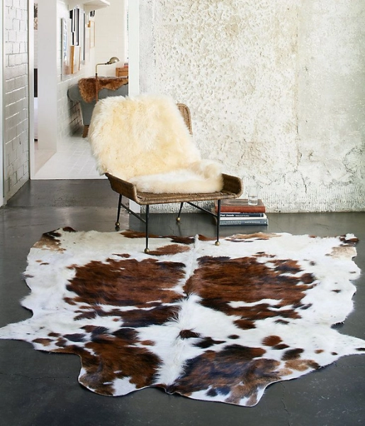 White and Brown Hides Rugs