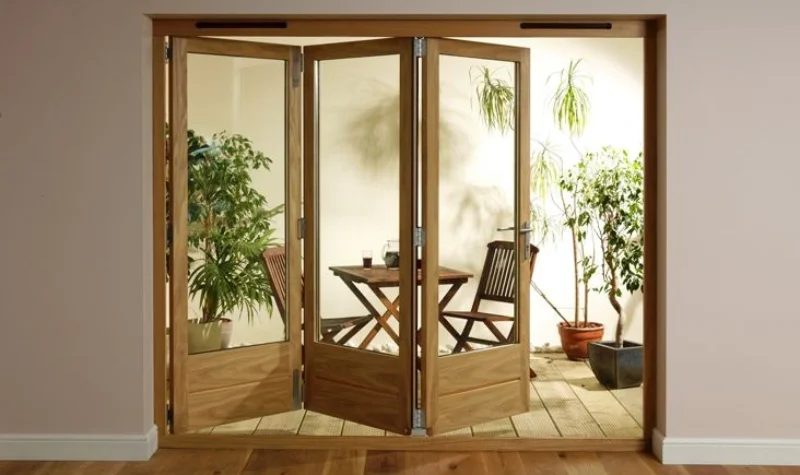 an open sliding glass door Dubai