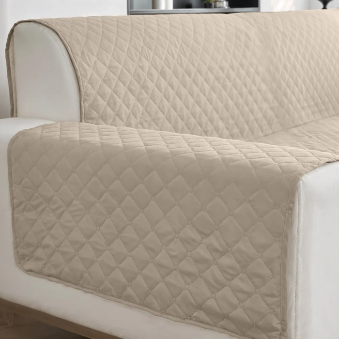 Cotton Quilted Sofa Cover – 2 Seater image 1