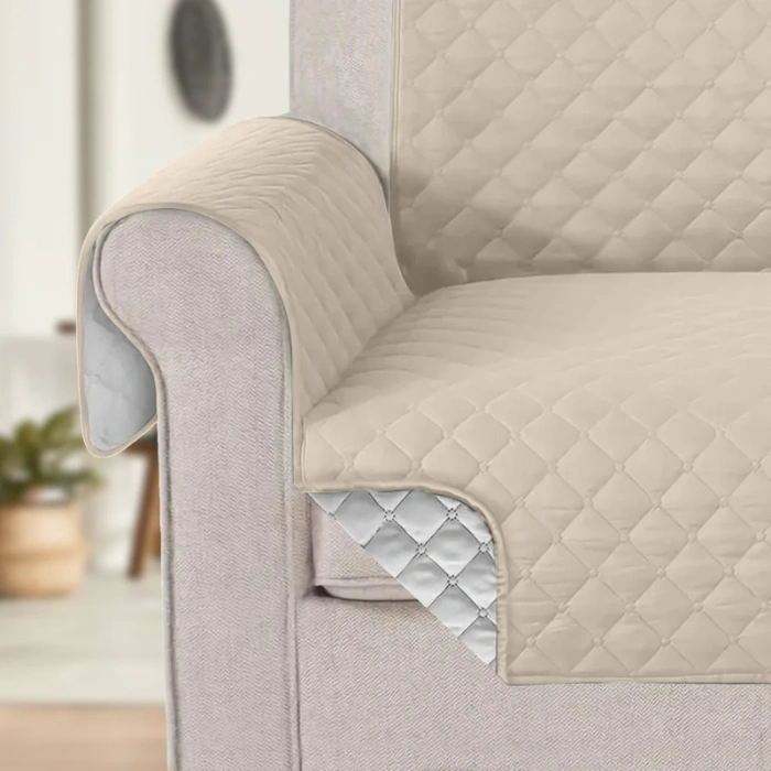 Cotton Quilted Sofa Cover – 2 Seater image 2