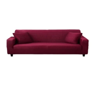 Three Seat Elastic Sofa Cover Red