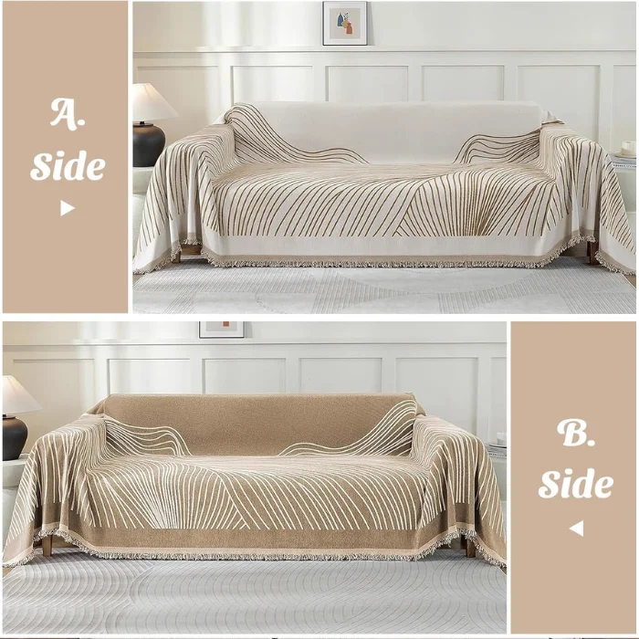 INFOSUN Boho Chenille Sofa Cover image 2