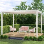 3x4m Aluminum Frame Retractable Pergola