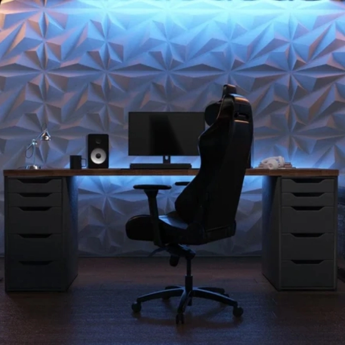 Anigma 3D PVC Wall Panels Installed in Gaming Room