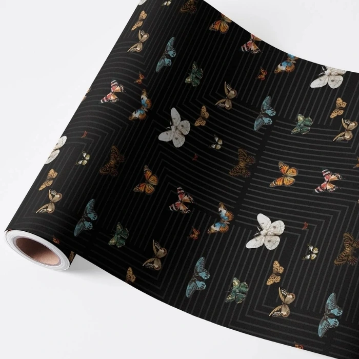 Artistic butterfly silhouette wallpaper