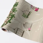 Wallpaper roll enchanted garden beige