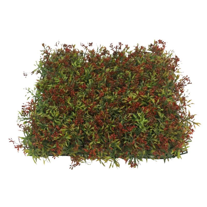 Red Wall Grass Panel Installation Example