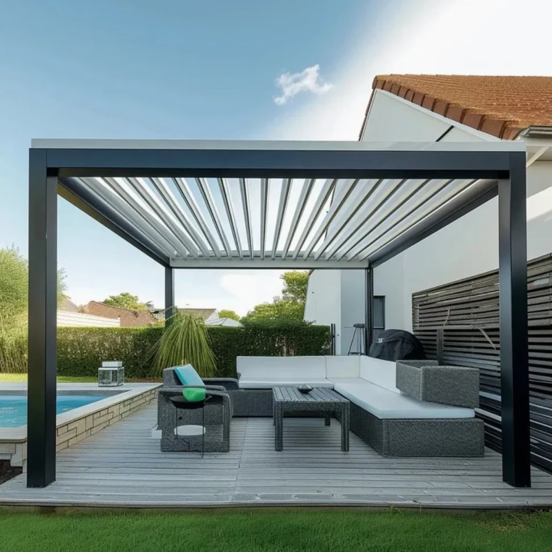 Motorized Adjustable Louver Roof Pergola