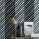 Oblique Lines 3D Panel in Room Setting