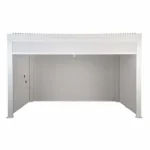 Alanta White Pergola with Curtains and LED Lights