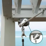 Patio Pergola with Curtains and Nets