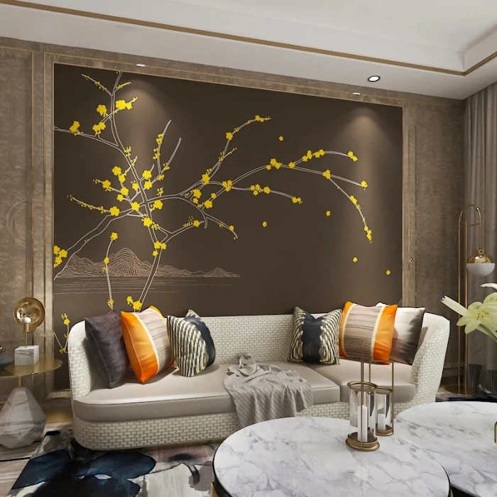 Plum Blossom wallpaper close-up detail