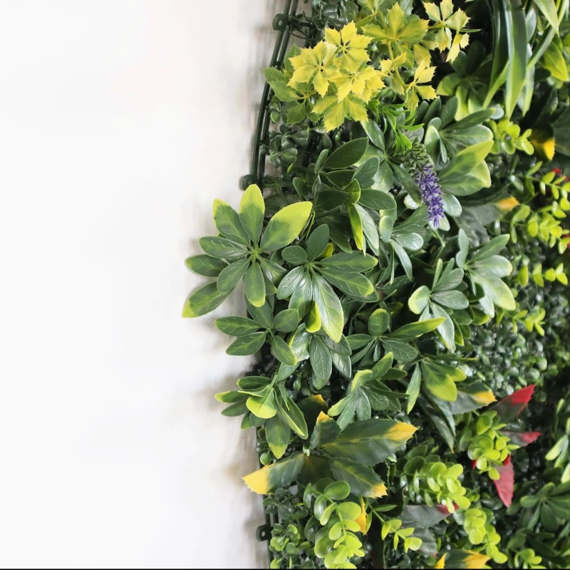 Red Artificial Wall Grass Panel