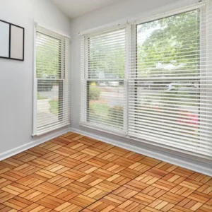 Solid Wood Interlocking Flooring Tiles