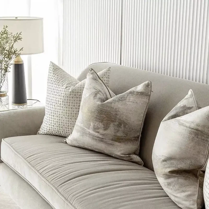 Comfy down feather interior cushions