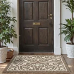 Low profile indoor door floor mat