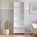 spacious open shelf unit