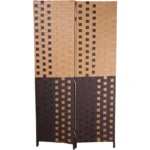 freestanding folding room partition brown