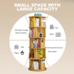 Living room rotating bookshelf