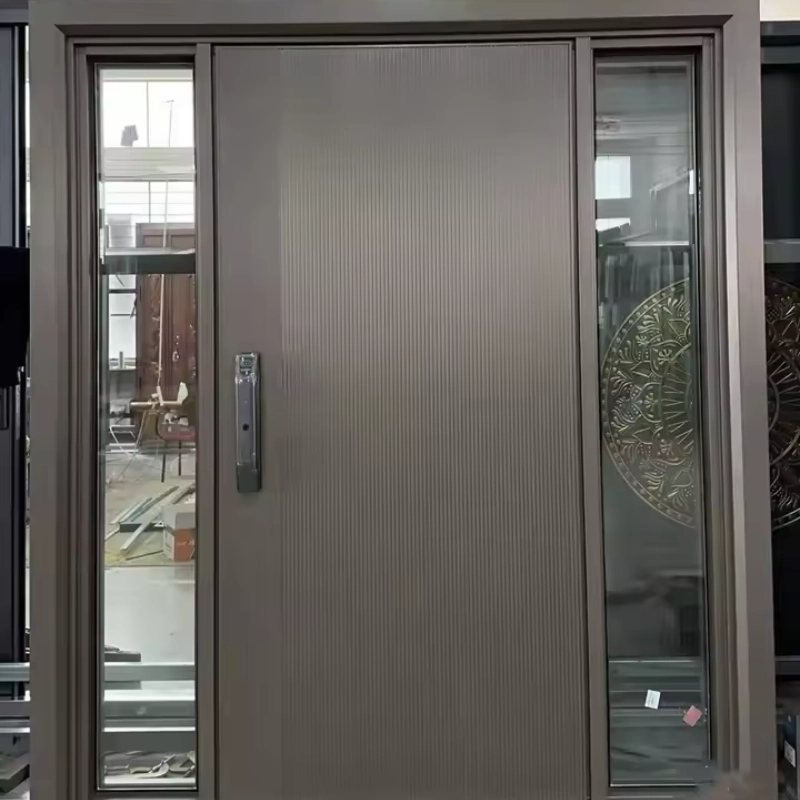 entrance door hardware closeup