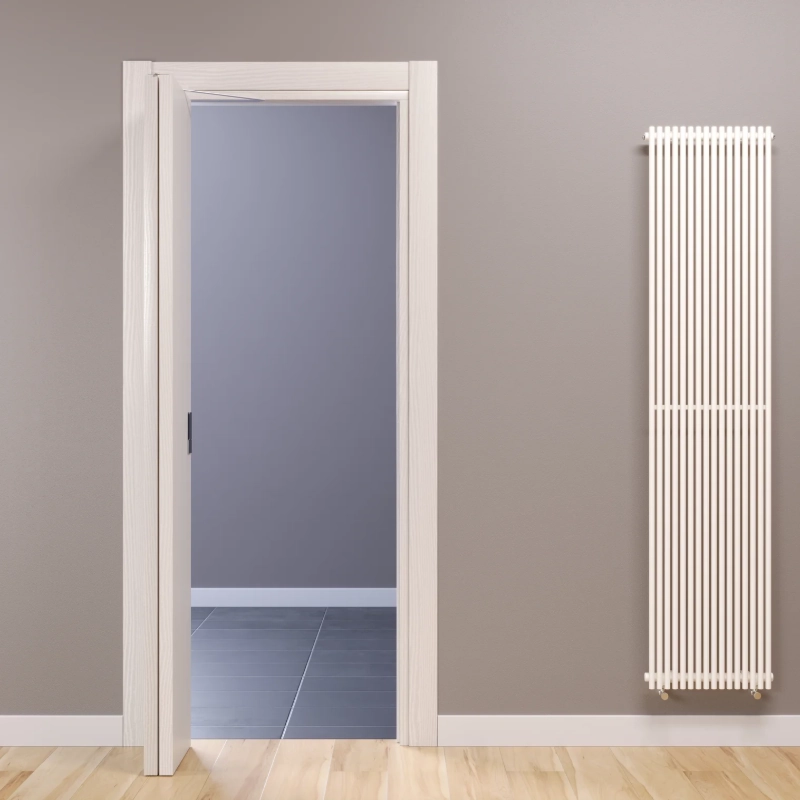 foldable door partially open