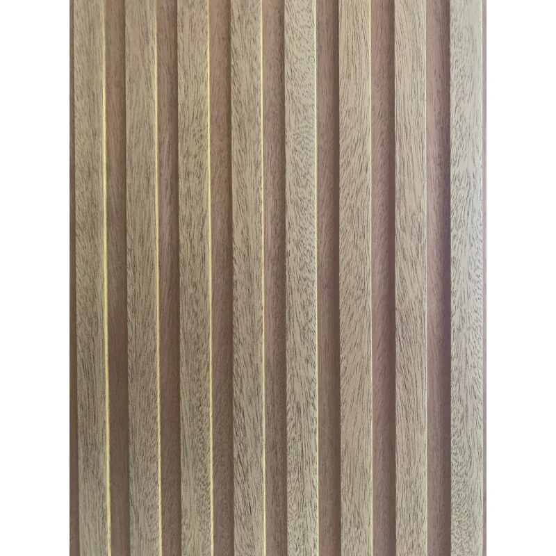 walnut wood pivot door detail