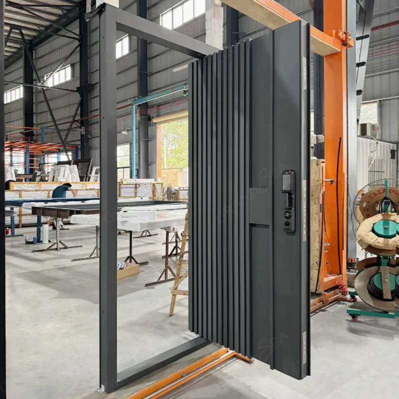 custom villa entry pivot door