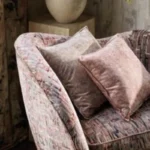 soft velvet geometric upholstery textile