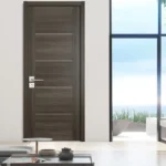 laminated internal door closeup