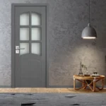 semi wood glass door