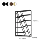organized books on metal shelves