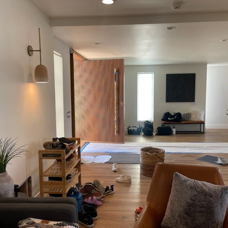 pre-hung pivot entrance door