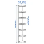 vertical wall shelf display unit