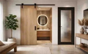Luxury bathroom doors durable Dubai