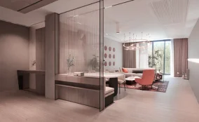 Modern glass partition solutions Dubai offices